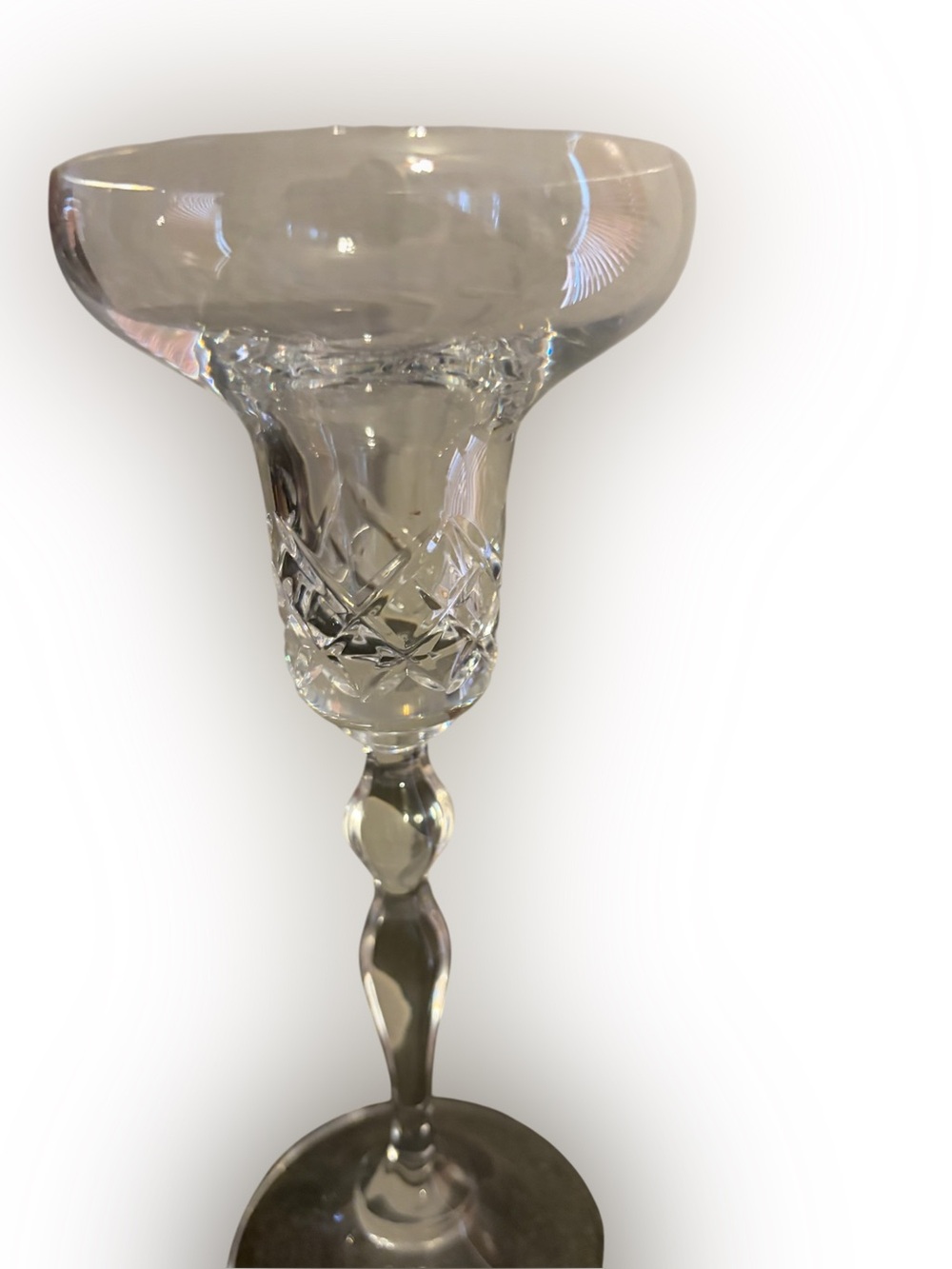 Cut Crystal wine goblet  in Clear Glass